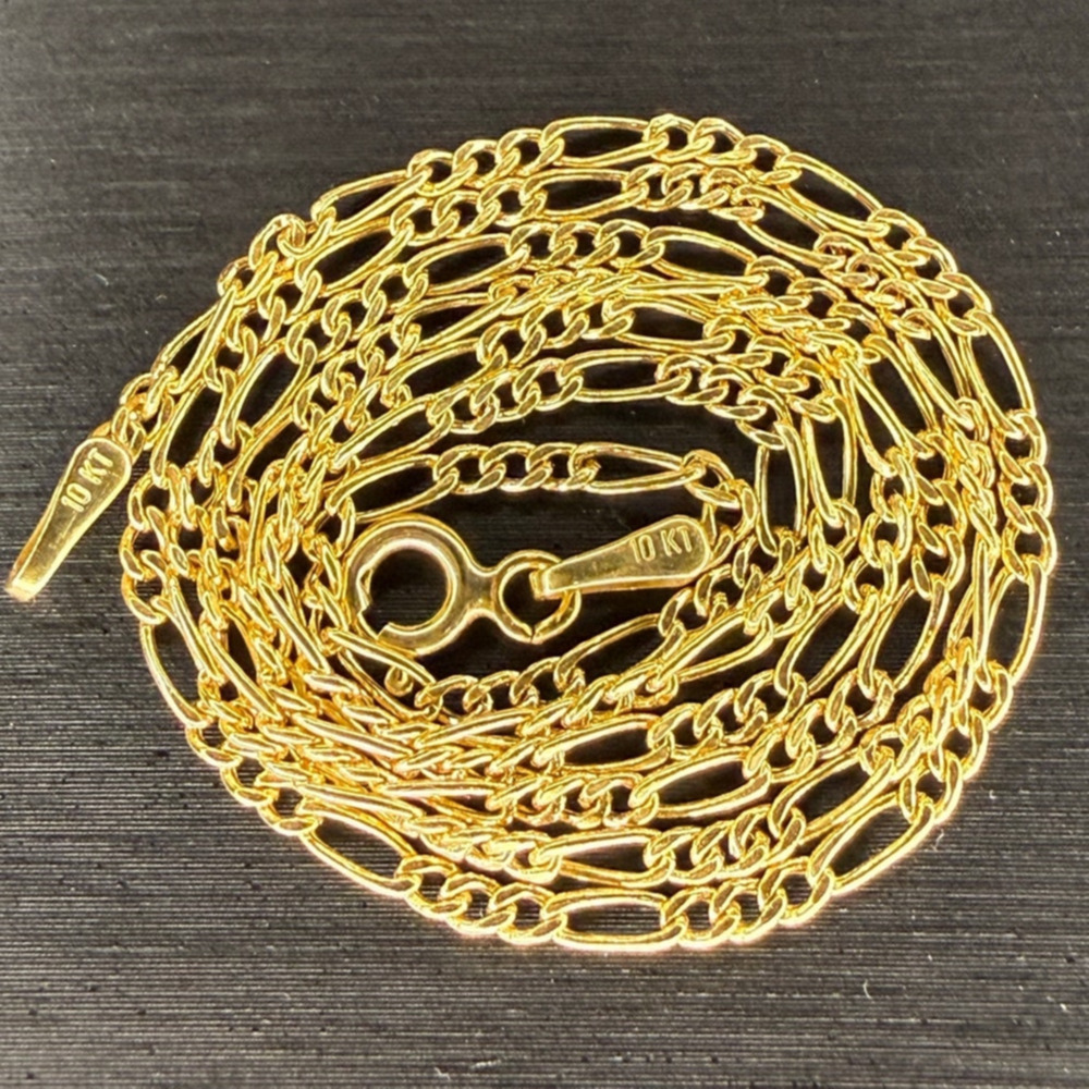 Jewelry Solid 10k Yellow Italian Gold Fígaro Link Chain 18” Long 2mm Wide